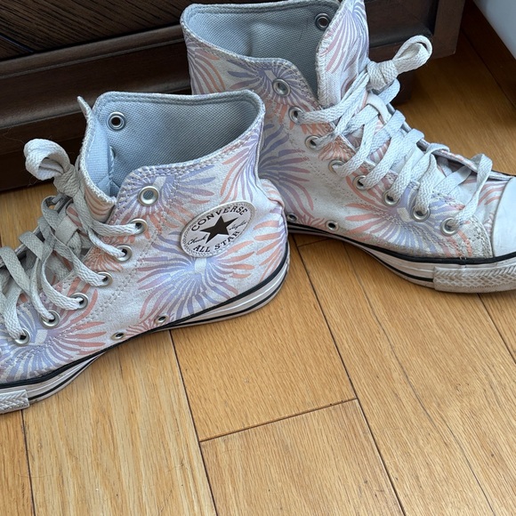 Converse Women's High-Top Sneakers - Pastel Palm Floral - Picture 3 of 9